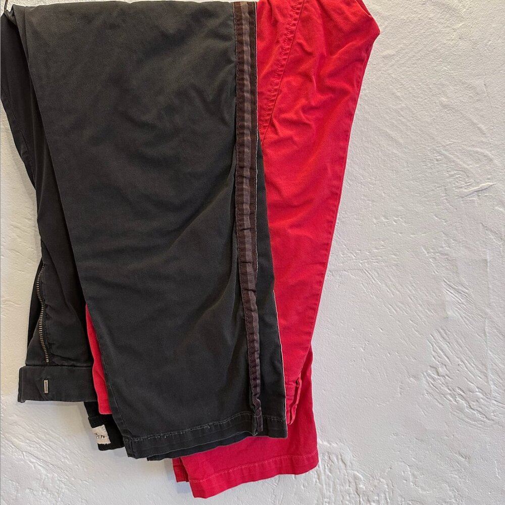 Nili Lotan TWO Paris pants - drop crotch - size 8 , black and red - Picture 4 of 10